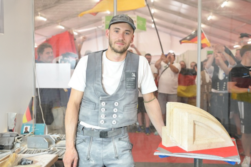 Johannes mit seinem Wettkampfstück